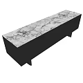 Modern Dark Wooden TV Stand With Cabinet Doors Metal Handles And Sleek Legs