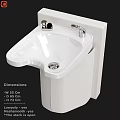Medical Equipment White Washbasin With Faucet Size W 55 D 65 H 72 Cm