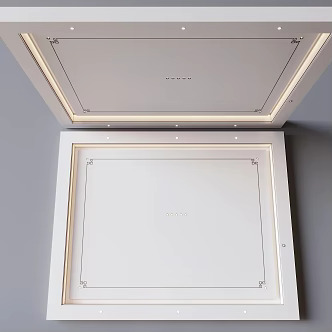 New Chinese Ceiling Square Ceiling 3d model