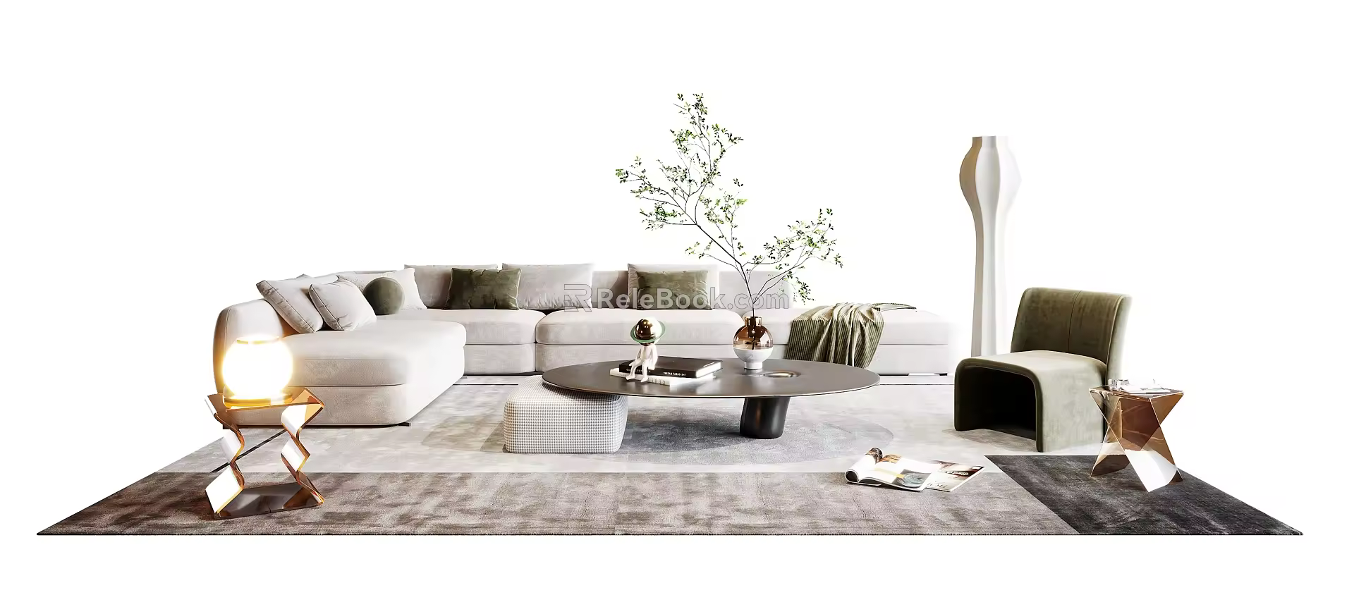 Modern Sofa Coffee Table Combination Sofa Coffee Table 3d model
