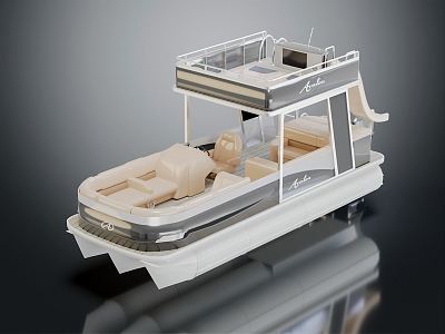 modern yacht ship 3d model