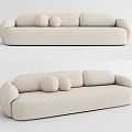 Modern Multiplayer Sofa Three-Seat Sofa 3d model