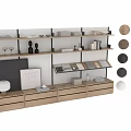 Modern Bookshelf Interior Design With Wooden Drawers Books Decorative Items And Magazines