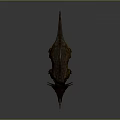 Realistic 3D Horned Dinosaur Model With Spiked Frill Nasal Horn and Brown Yellow Skin