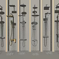 Shower Head Designs With Various Modern Styles And Water Flow Effects