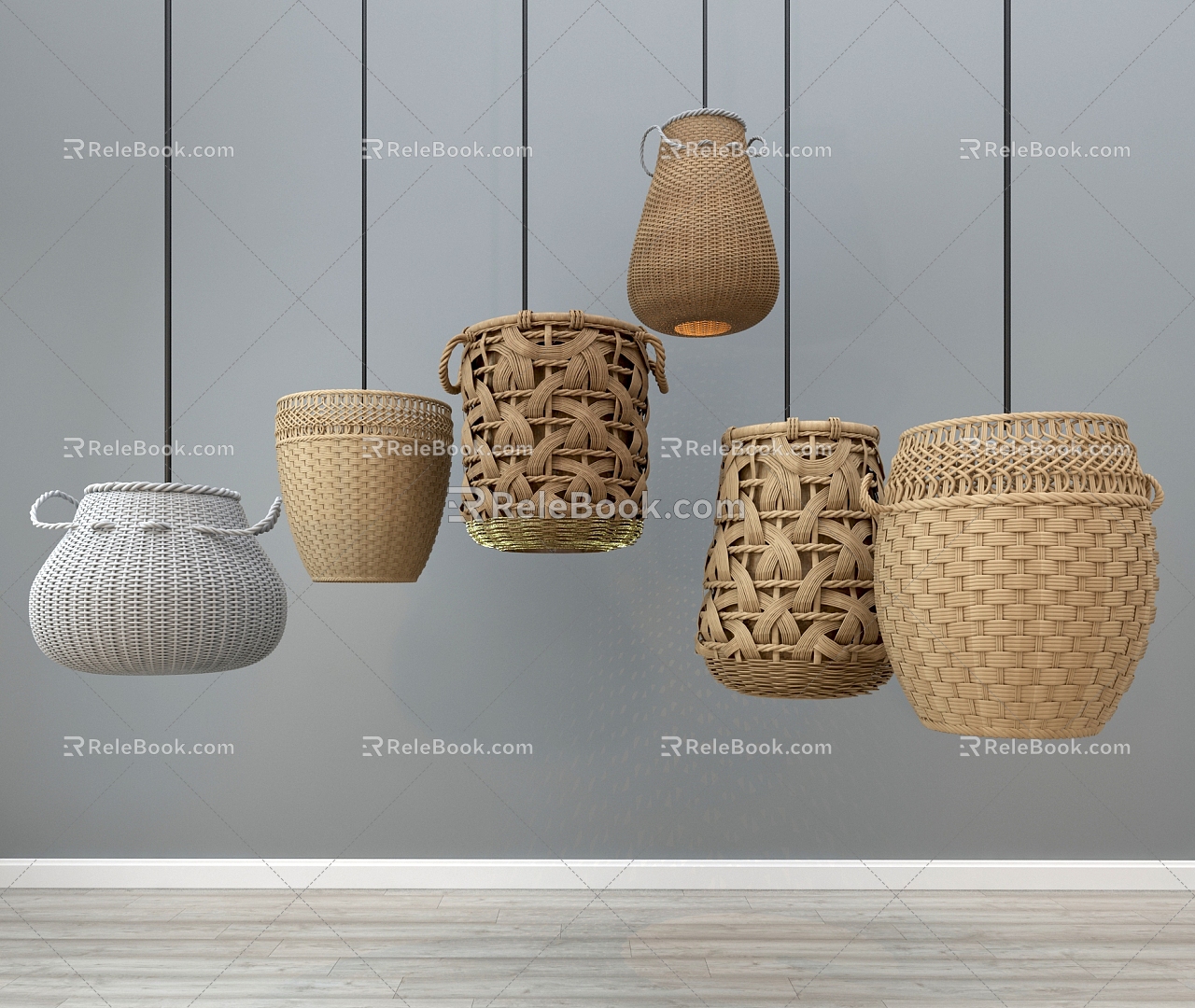 Southeast Asia Rattan Chandelier Chandelier Art Chandelier Living Room Chandelier 3d model