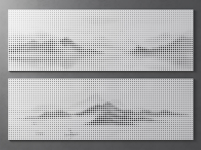 Random Perforated Plate Landscape Wall Landscape Painting Perforated Plate Background Wall Gradient Perforated Plate Perforated Wall Panel 3d model