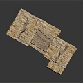 Ancient Stone Door Frame Architectural Component With Stacked Stone Blocks And Central Opening