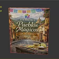 Scenic Mexican Pueblos Magicos Street With Colorful Banners Traditional Buildings And Drinks With Limes
