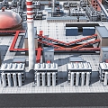 Modern workshop atmosphere aerial work 3d model