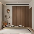Modern Bedroom Interior Design With Wooden Accents Bed Bench And Wall Art