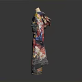 Traditional Japanese Kimono With Colorful Floral Patterns And Elegant Silk Fabric Design