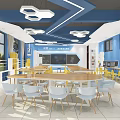 Modern Classroom Maker Classroom 3d model