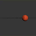 Red Basketball For Daily Sports Activities As Household Item With Jumping Design