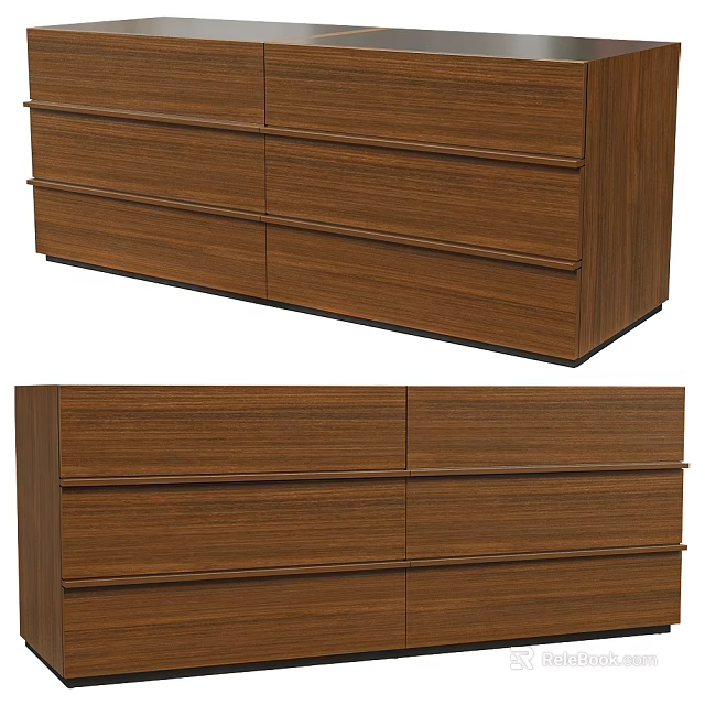 Modern Wooden Entryway Console Cabinet and Sideboard with Drawer Storage 3d model 