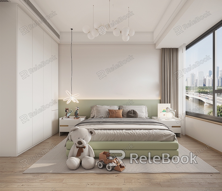 Modern Minimalist Bedroom model