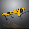 Yellow Quadruped Robot Showcasing Mechanical Legs With Agile Movement And Modern Design