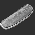 Silver Decorative Weapon Scabbard With Intricate Floral Patterns And Ancient Design