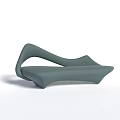 Modern Multi Person Sofa With Sleek Curved Lines And Gray Upholstery Design