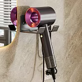 Wall Mounted Modern Kitchen Appliance With Purple Accents And Marble Background