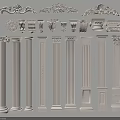 Various Styles Of Roman Columns With Decorative Capitals And Architectural Elements