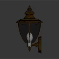Classic Design Vintage Metal Wall Sconce With Glass Shade And Ornate Top