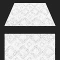 Square Carpet With Diamond Pattern White And Gray Plush Texture Modern Home Decor 3d model