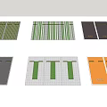 Parking Lot Design Layout With Various Color Options And Different Patterns 3d model