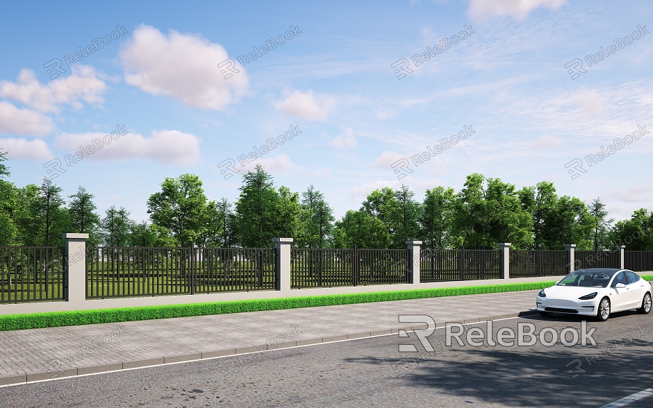 Wrought iron fence model