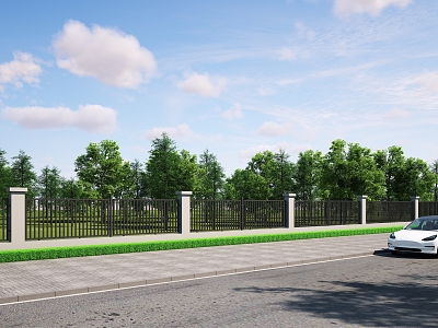 Wrought iron fence model