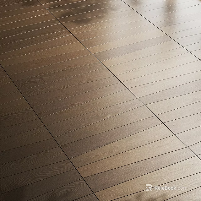Natural Wooden Flooring Planks With Clear Grain And Warm Color Tones 3d model 