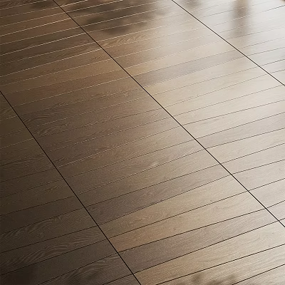 Natural Wooden Flooring Planks With Clear Grain And Warm Color Tones 3d model