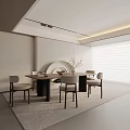 Modern table combination 3d model