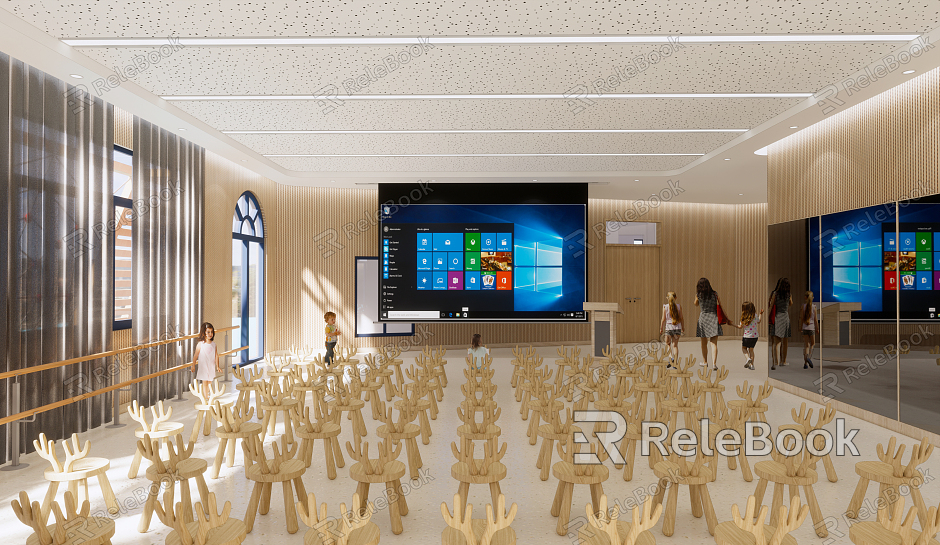 Dance room of kindergarten lecture hall model