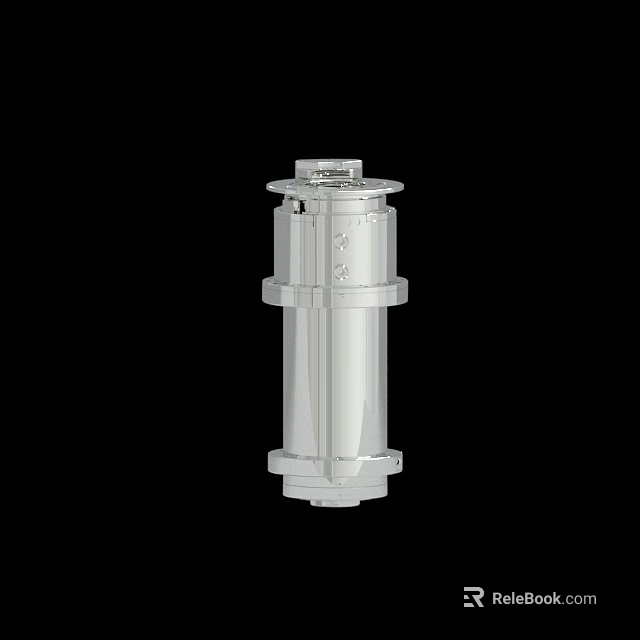 Shiny Stainless Steel Industrial Mechanical Component With Smooth Surface And Durable Design 3d model 