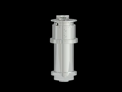 Shiny Stainless Steel Industrial Mechanical Component With Smooth Surface And Durable Design 3d model