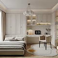 Cozy Tatami Bedroom Interior Design With Tatami Bed White Cabinetry Desk And Chandelier