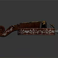 Artistic Musical Instruments And Art Supplies With Violin Parts Painted Patterns And Art Tools
