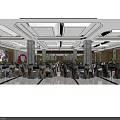 Luxurious Banquet Hall Interior With White Chairs Gold Bows And Green Floral Arrangements