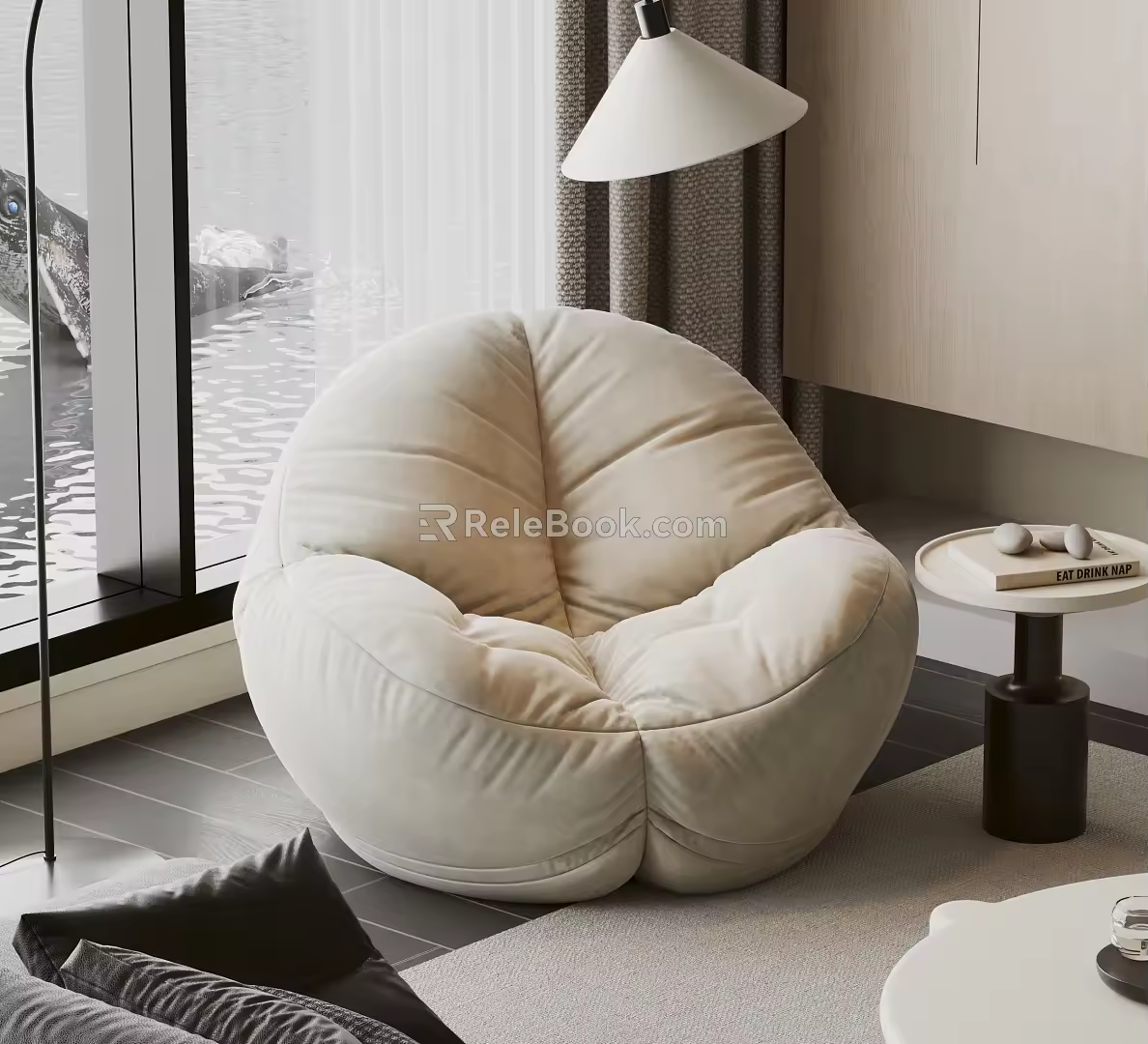 Modern Lazy Sofa Single Sofa 3d model