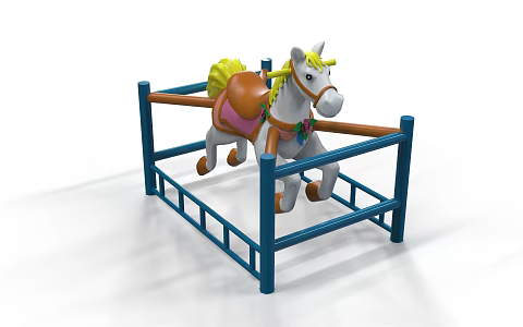 Amusement equipment rocking horse children's playground toys 3d model