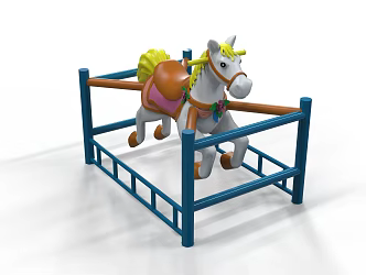Amusement equipment rocking horse children's playground toys 3d model