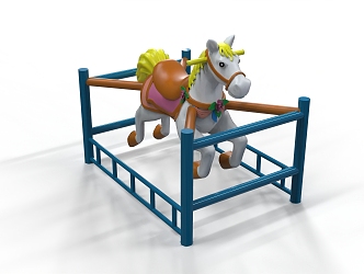 Amusement equipment rocking horse children's playground toys 3d model