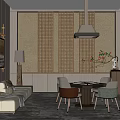 Elegant Modern Entertainment Room Interior With Sofa Coffee Table Chandelier And Decorative Painting