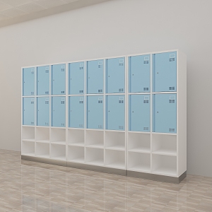 Disposal room locker shoe cabinet 3d model