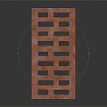 Red Perforated Clay Brick With Rectangular Holes For Building Construction Projects 3d model