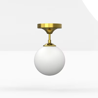 Modern Gold White Spherical Ceiling Light Fixture For Home Interior Lighting 3d model
