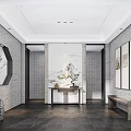 New Chinese-style foyer 3d model