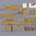 Colorful Building Model Components With Various Shapes And Wooden Blocks For DIY Projects