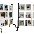 Modern Bookshelf Decorative Magazine Bookshelf 3d model
